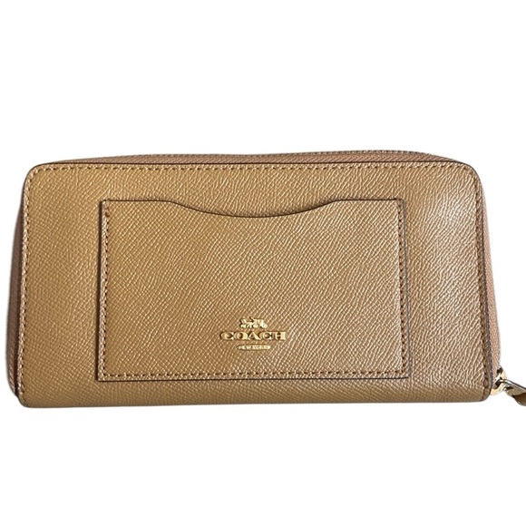 Coach wallet in camel leather, piling inside - Picture 1 of 3